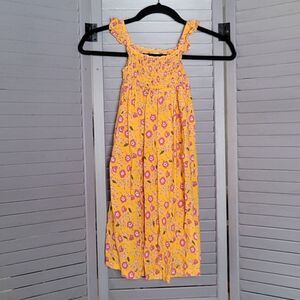 Carter's Girls Orange Dress with Floral Print- Size 4